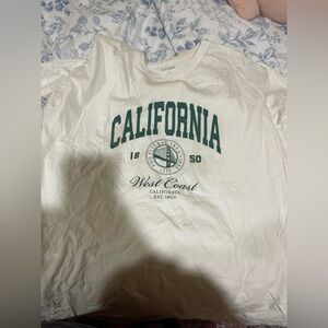 Old Navy White California Graphic Tee